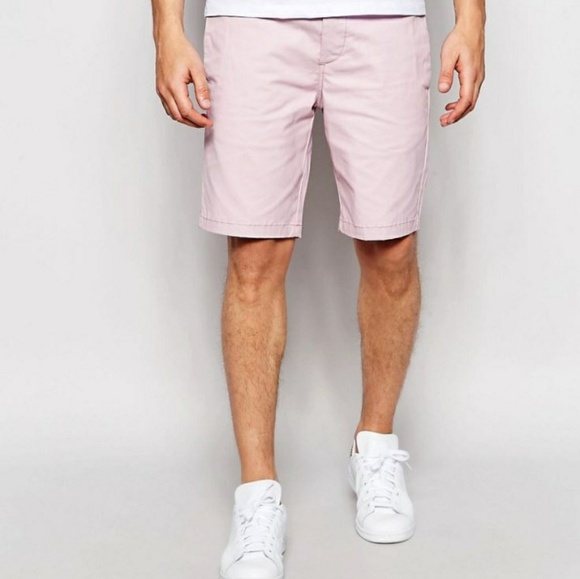 Mens pink khaki shorts Clearance
